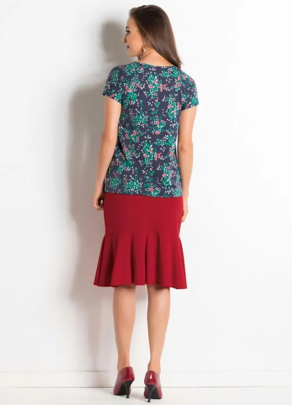 Rosalie - Saia Peplum Vermelha 6