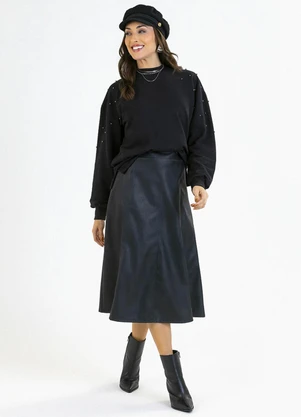 Soft Bonni - Saia Adulto em Courino Preto - SOFT BONNI