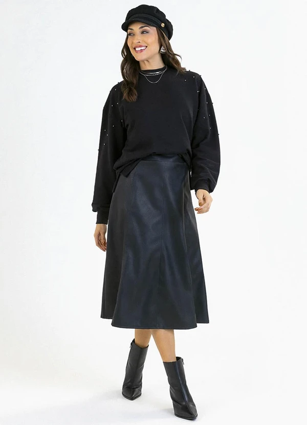 Soft Bonni - Saia Adulto em Courino Preto