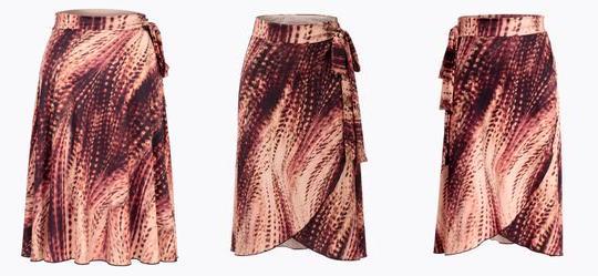 Saia Animal Print Cervo em Malha Fria