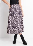 Saia Animal Print em Malha Fria