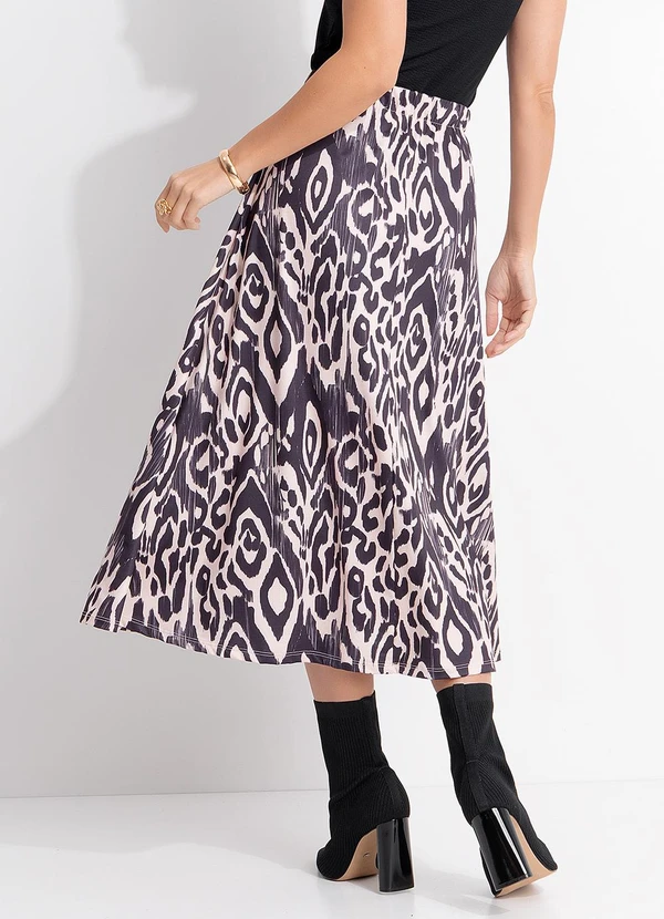 Quintess - Saia Animal Print em Malha Fria 2