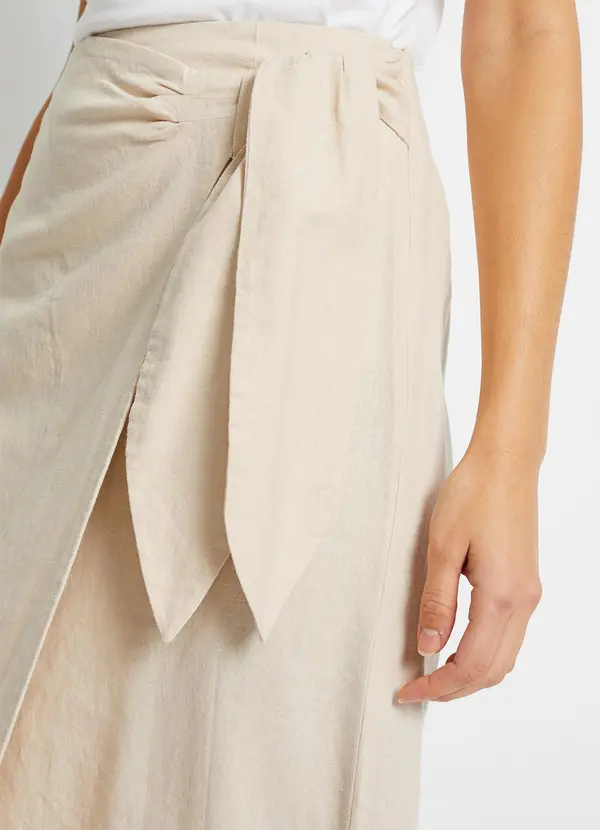 Quintess - Saia Areia em Linho 3