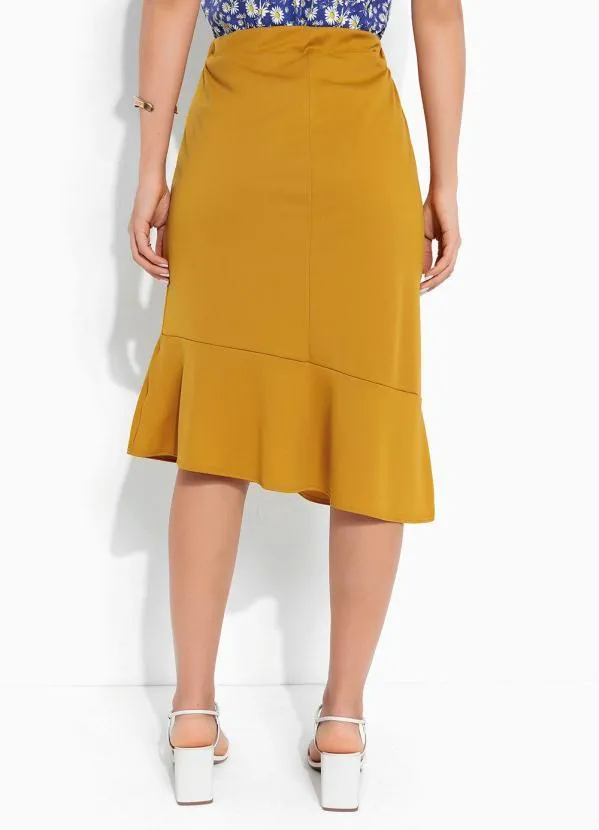 Rosalie - Saia Assimétrica Mostarda 2