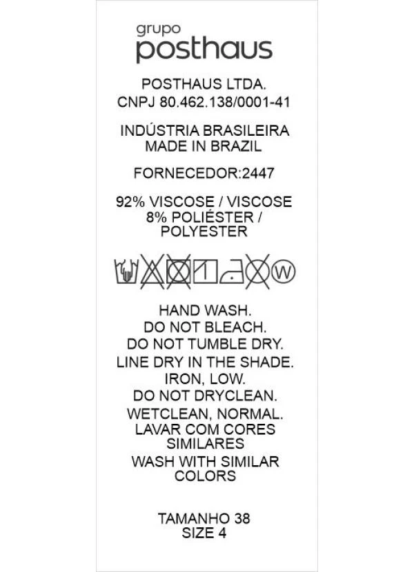 Quintess - Saia Azul Claro em Tecido Alfaiataria de Viscose 9