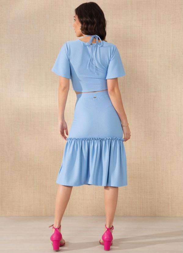 Outlet - Saia Azul com Babado 4