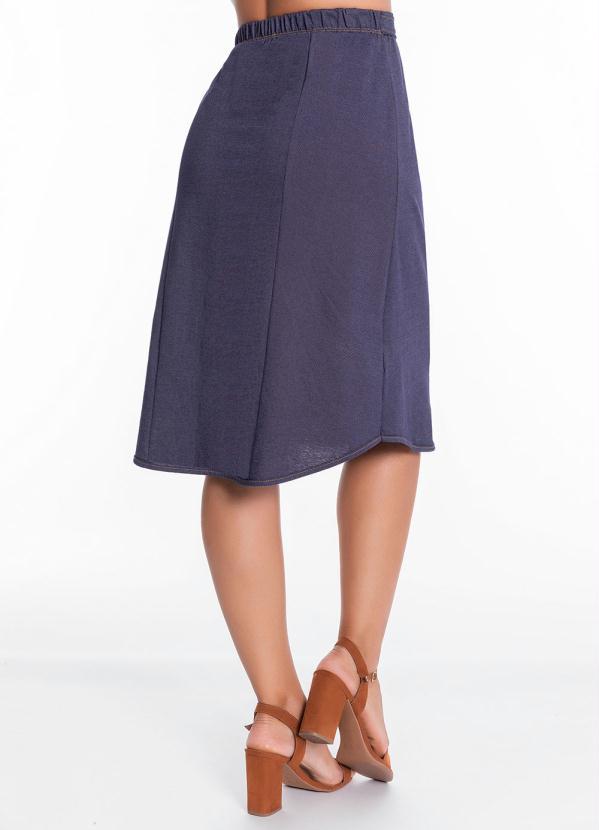 Queima Estoque - Saia Azul com Faixa Fixa 2