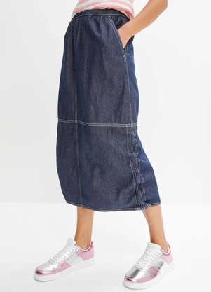 bonprix - Saia Azul em Jeans Leve - BONPRIX