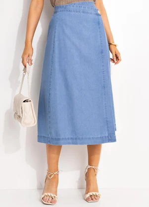 Quintess Saia Azul em Jeans