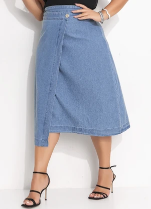Quintess - Saia Azul em Jeans - QUINTESS