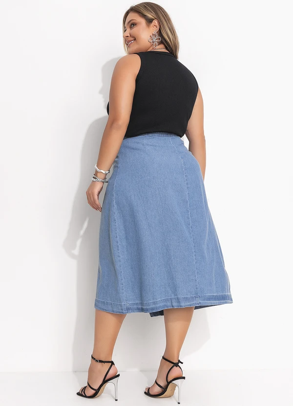 Quintess - Saia Azul em Jeans 7