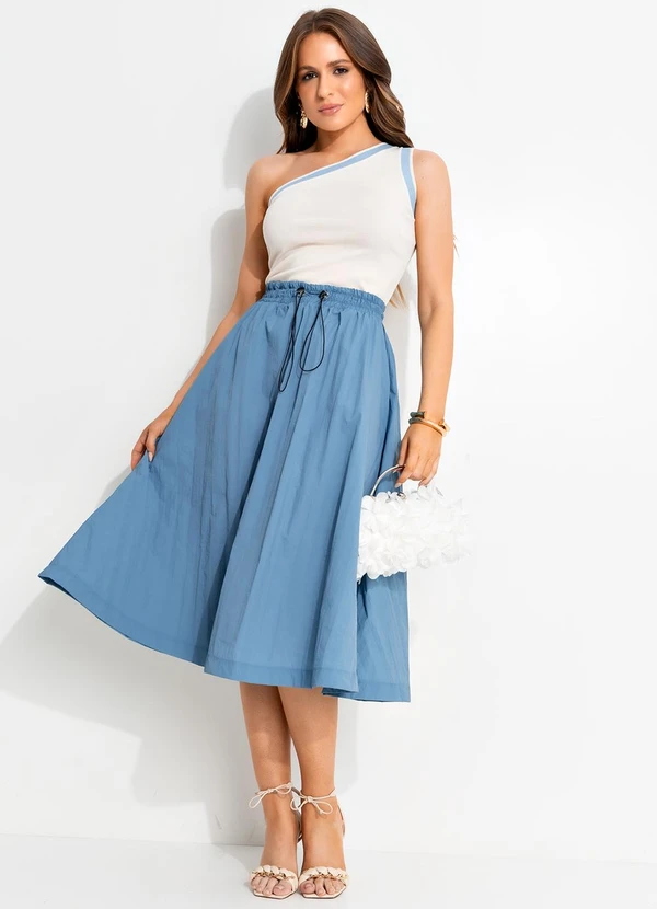 Quintess - Saia Azul em Nylon 2