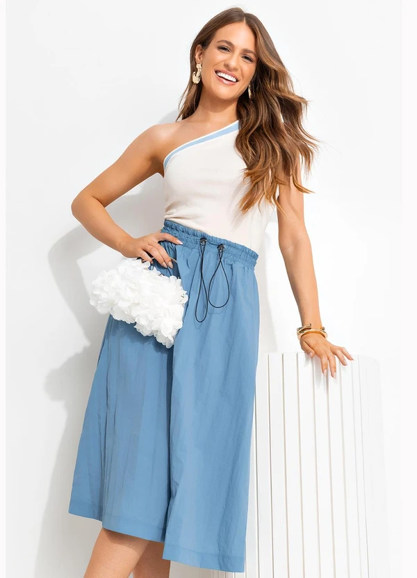 Quintess - Saia Azul em Nylon 4