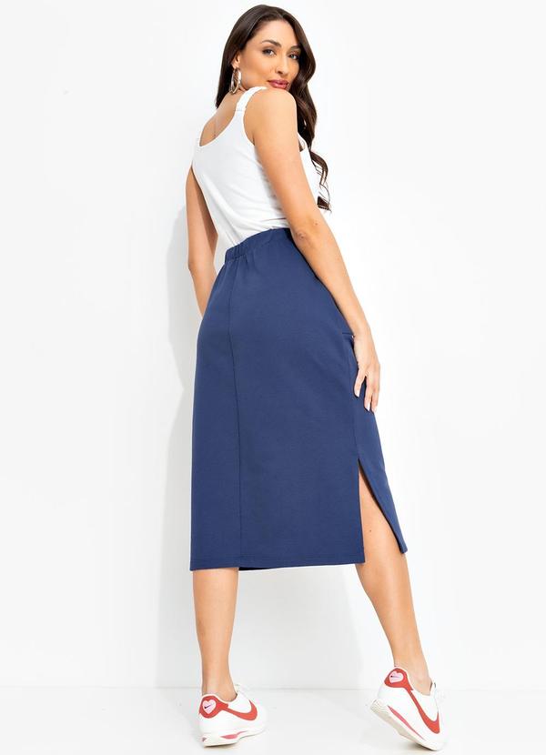 Bimini - Saia Azul Escuro em Moletom 4