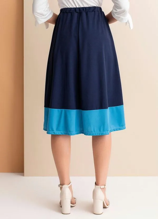 Rosalie - Saia Azul Marinho em Malha 2