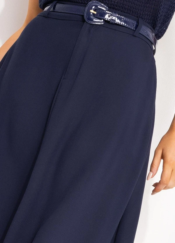 Quintess - Saia Azul Marinho em Viscose Plana 6
