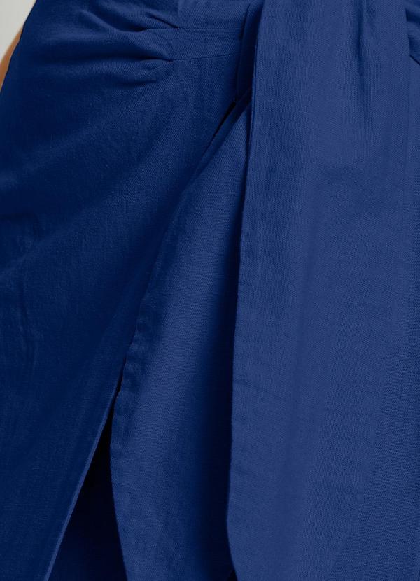 bonprix - Saia Azul Royal em Linho 3
