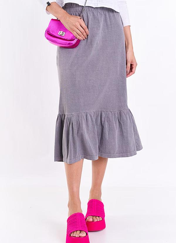 Amo Brand - Saia Babado Cinza