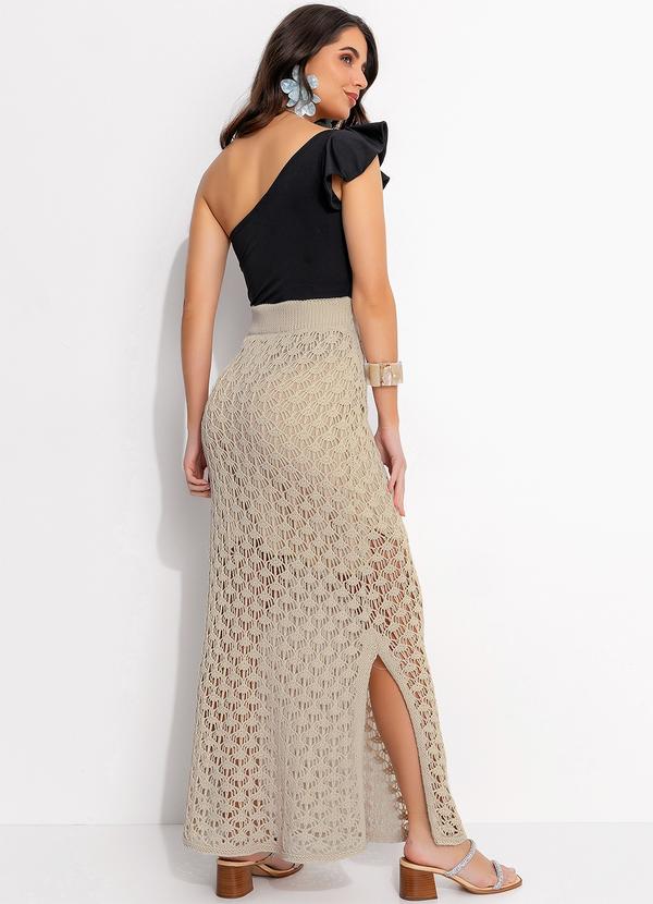 Quintess - Saia Bege em Tricô 7