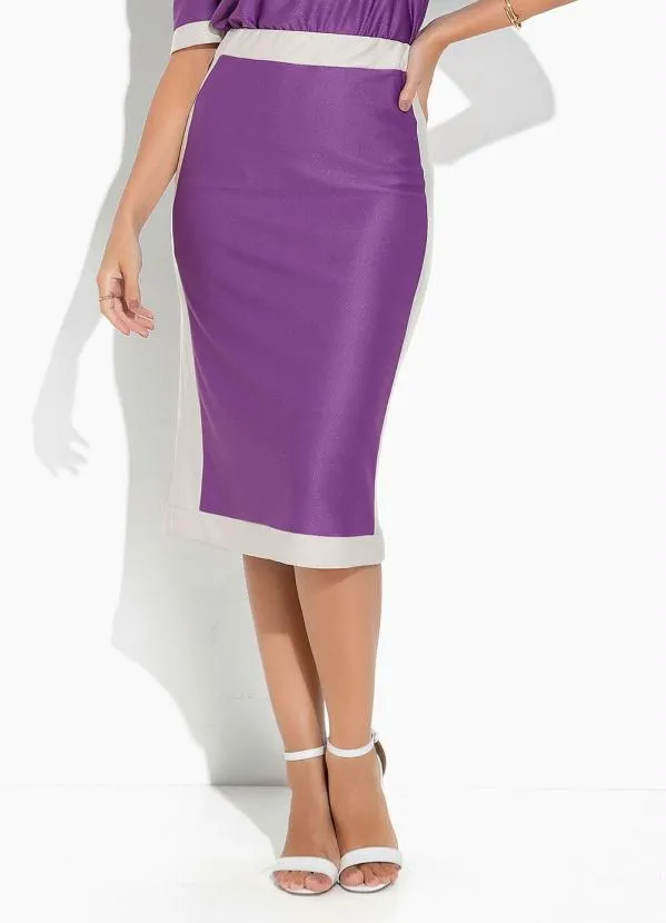 Rosalie - Saia Bicolor com Recortes