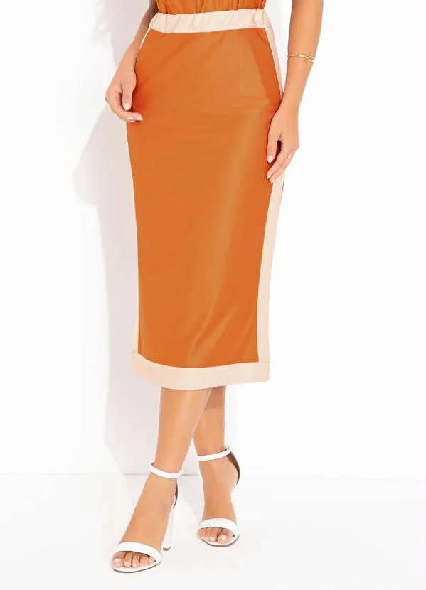 Rosalie - Saia Bicolor com Recortes