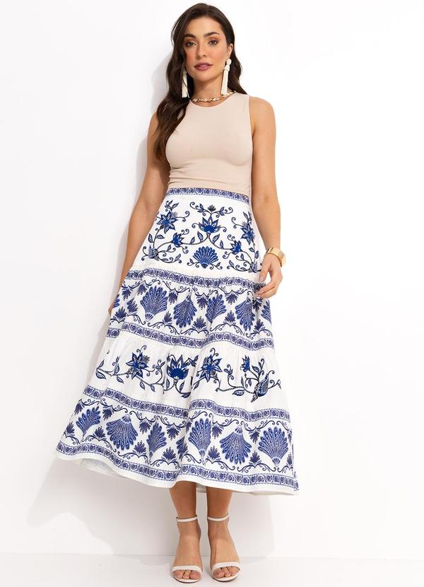 Farm - Saia Bordada Florença Off White 3