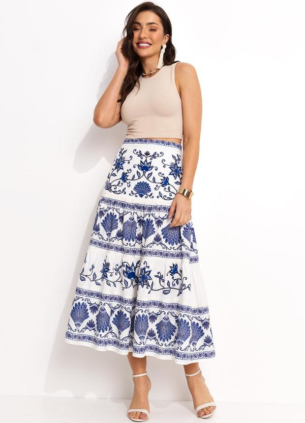 Farm - Saia Bordada Florença Off White 6