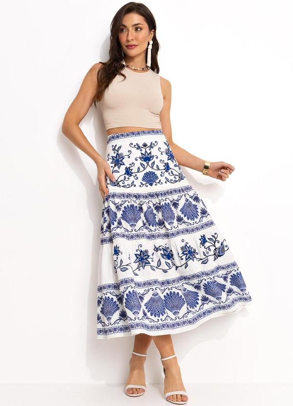Farm - Saia Bordada Florença Off White 7