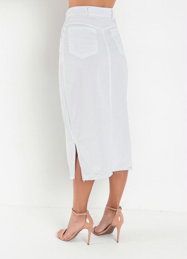 Outlet - Saia Branca com Fendas 2