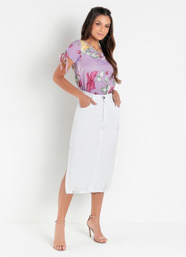 Outlet - Saia Branca com Fendas 3