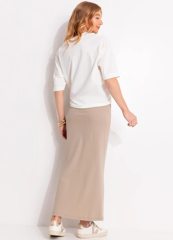 Colcci - Saia Canelada Bege 5