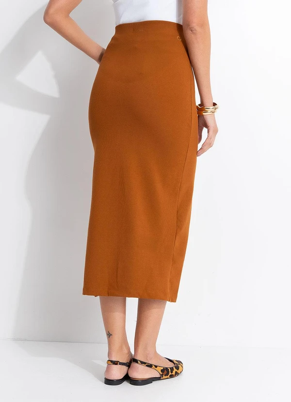 Colcci Jeans - Saia Canelada Cj Marrom 2