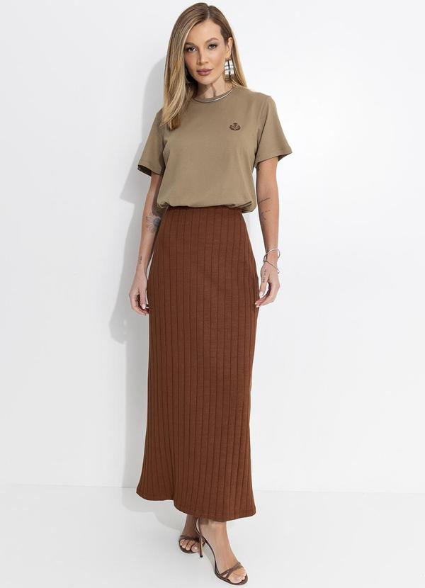 Colcci - Saia Canelada Marrom 3