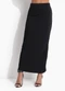 Colcci Jeans - Saia Canelada Midi Marrom - variação: Preto