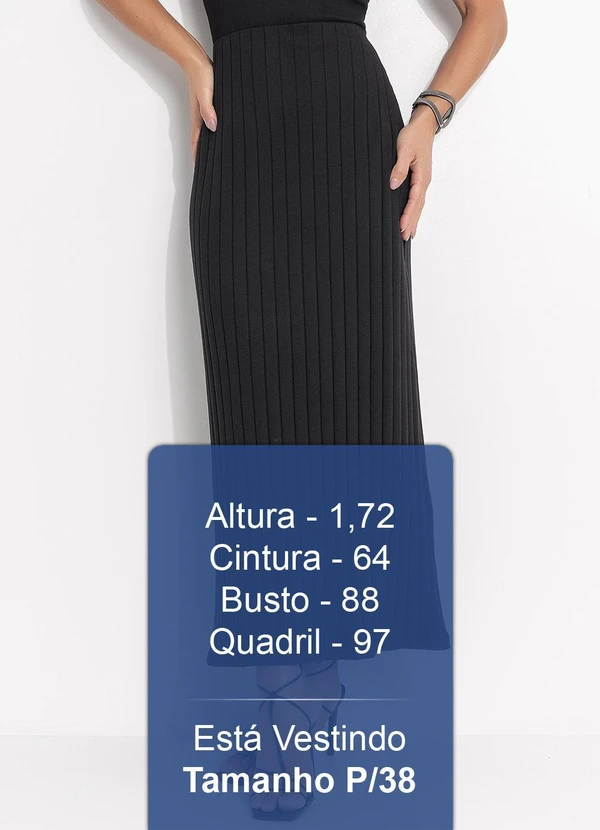 Colcci - Saia Canelada Preto 15