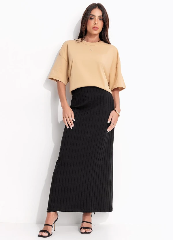 Colcci - Saia Canelada Preto 3