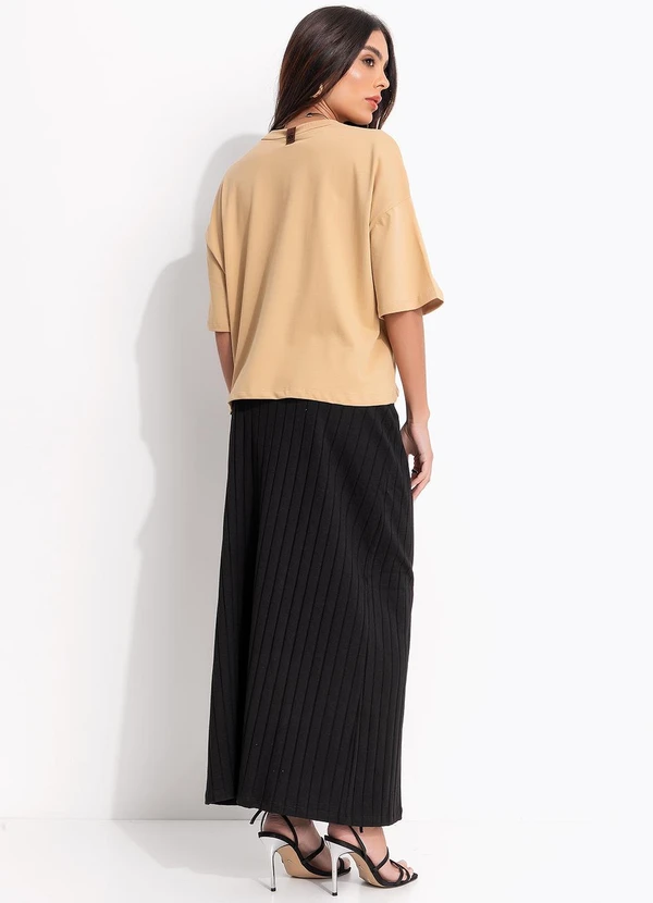 Colcci - Saia Canelada Preto 5