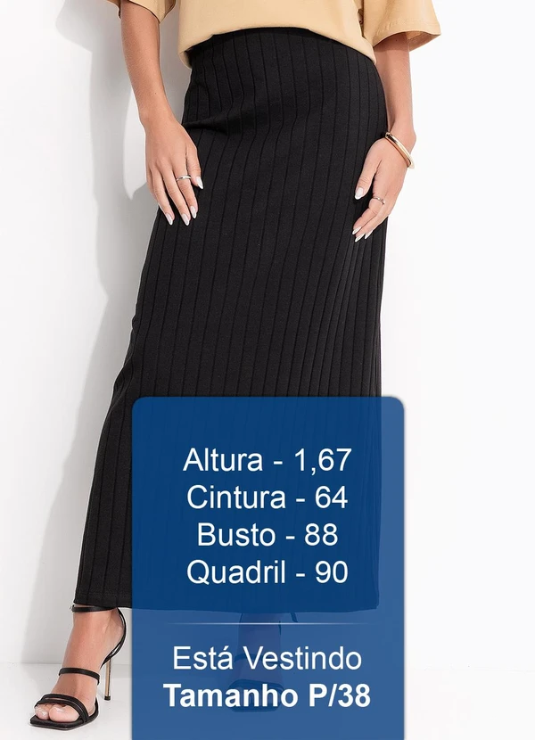 Colcci - Saia Canelada Preto 6