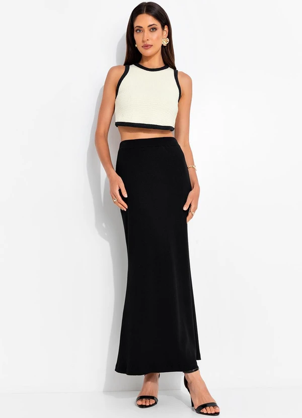 Colcci - Saia Canelada Preto 6