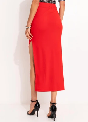 Colcci - Saia Canelada Vermelho - COLCCI