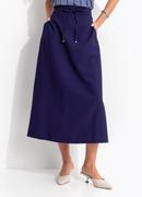 Saia Azul Marinho em Viscose com Poli�ster