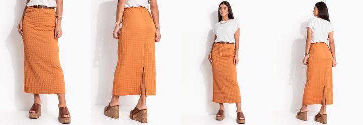 Saia Caramelo Texturizada