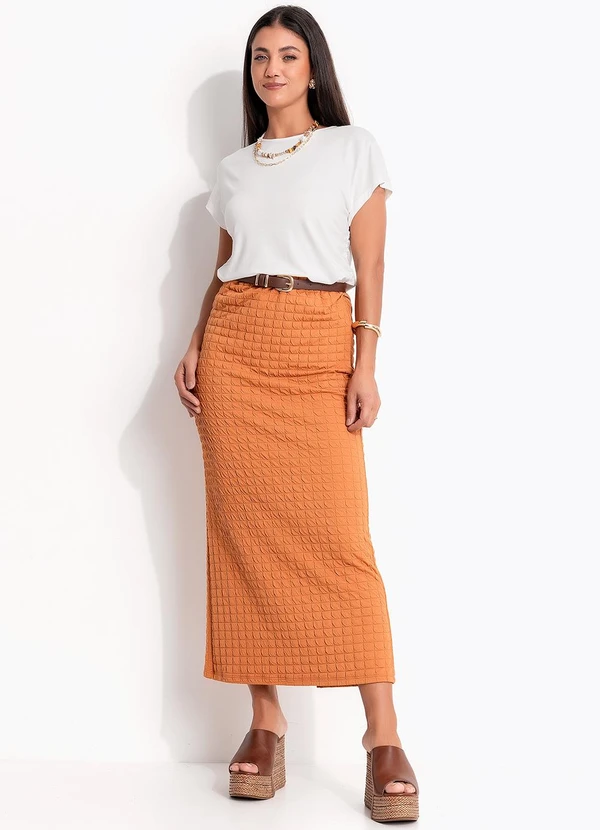 Quintess - Saia Caramelo Texturizada 3
