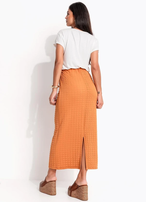 Quintess - Saia Caramelo Texturizada