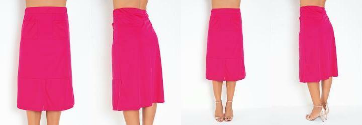 Saia Cereja com Bolsos