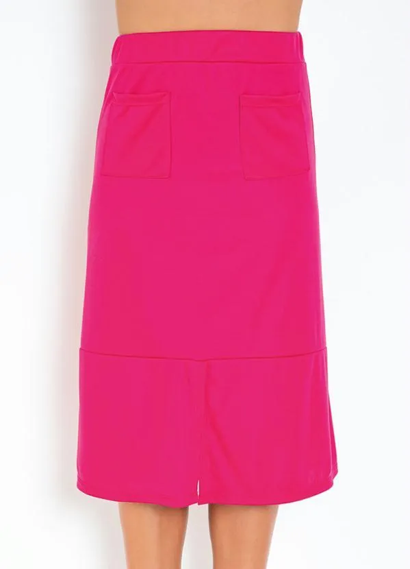 Queima Estoque - Saia Cereja com Bolsos