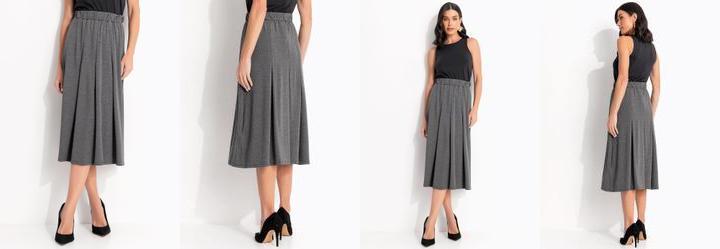 Saia Chumbo em Moletinho de Viscose