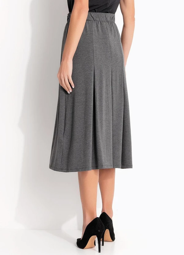 Quintess - Saia Chumbo em Moletinho de Viscose 4