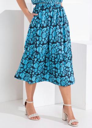 Saia (Circulos Abstratos) Midi com Camada