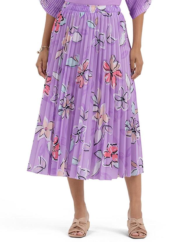 Outlet - Saia Colors Of Summer Adulto Feminino Roxo